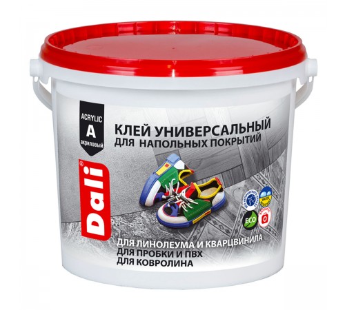 DALI / ДАЛИ клей для напольных покрытий универсальный акриловый суперпрочный 7 кг DALI / ДАЛИ клей для напольных покрытий универсальный акриловый суперпрочный 7 кг