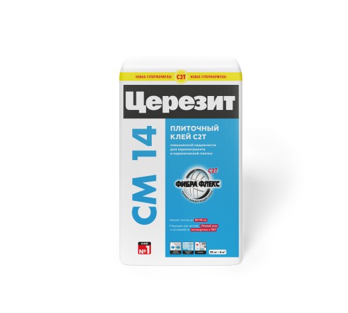 ЦЕРЕЗИТ CM 14 EXTRA клей для плитки и керамогранита для внутренних и наружных работ (25кг) ЦЕРЕЗИТ CM 14 EXTRA клей для плитки и керамогранита для внутренних и наружных работ (25кг)