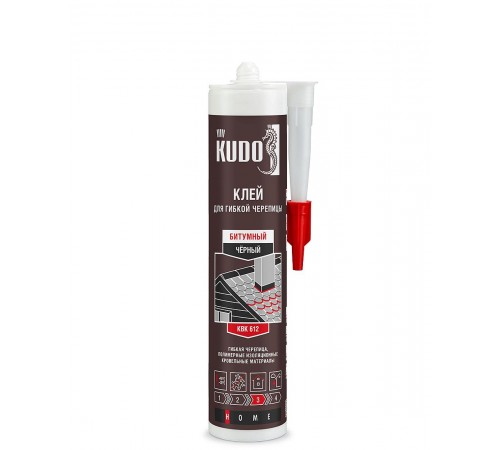 KUDO HOME KBK- 612 / КУДО ХОУМ КБК - 612 клей битумный для гибкой черепицы черный (280мл) KUDO HOME KBK- 612 / КУДО ХОУМ КБК - 612 клей битумный для гибкой черепицы черный (280мл)