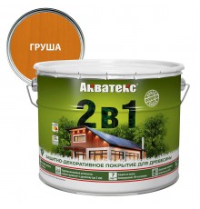 АКВАТЕКС 2 в 1 защит.-декор. покрытие для дерева, алкидное, полумат, лессирующее, груша (9л)