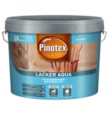 PINOTEX LACKER AQUA 10 / ПИНОТЕКС ЛАКЕР АКВА 70 лак на водной основе для мебели и стен, для внутр. работ, глянцевый 9л