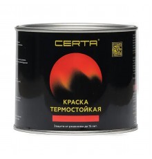 CERTA эмаль термостойкая антикоррозионная до 1200°С черный ~RAL 9004 (0,4кг)