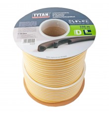 TYTAN PROFESSIONAL / ТИТАН ПРОФЕШИОНАЛ уплотнитель самоклеящийся на EPDM основе, профиль D, черный, 12x10 мм (50м)