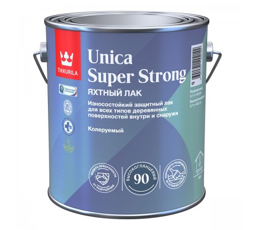 TIKKURILA UNICA SUPER STRONG EP лак универсальный износостойкий, высокоглянцевый (2,7л) TIKKURILA UNICA SUPER STRONG EP лак универсальный износостойкий, высокоглянцевый (2,7л)