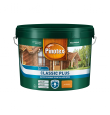 PINOTEX CLASSIC PLUS / ПИНОТЕКС КЛАССИК ПЛЮС пропитка-антисептик, быстросохнущая 3 в 1, лиственница 9л