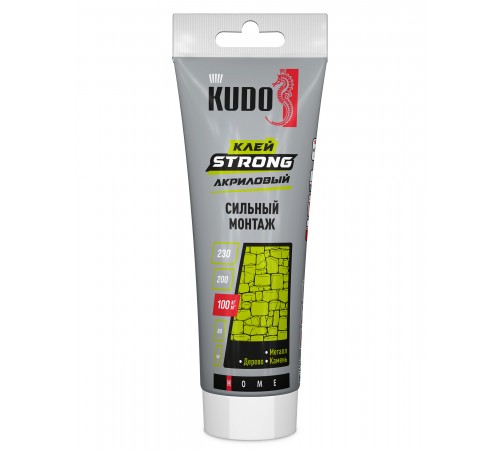 KUDO HOME STRONG / КУДО ХОУМ СТРОНГ клей акриловый для сильного монтажа, тюбик, белый (200мл) KUDO HOME STRONG / КУДО ХОУМ СТРОНГ клей акриловый для сильного монтажа, тюбик, белый (200мл)