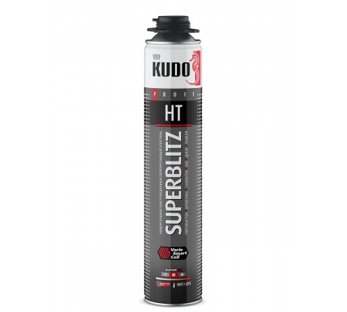 KUDO SUPERBLITZ HT / КУДО СУПЕРБЛИЦ ХТ клей-пена универсальный конструкционный профессиональный всесезонный (1000мл) KUDO SUPERBLITZ HT / КУДО СУПЕРБЛИЦ ХТ клей-пена универсальный конструкционный профессиональный всесезонный (1000мл)