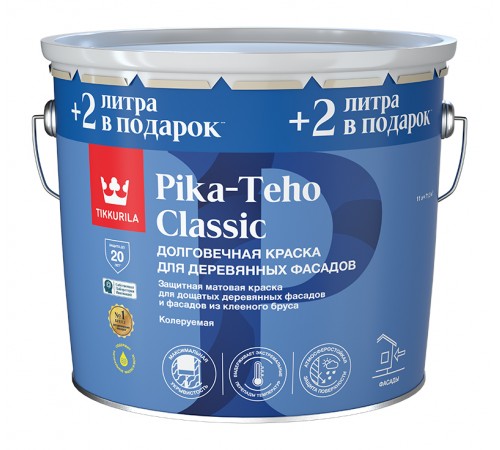 TIKKURILA PIKA TEHO CLASSIC краска акрилатная, для деревянных фасадов, матовая, база C (11л) TIKKURILA PIKA TEHO CLASSIC краска акрилатная, для деревянных фасадов, матовая, база C (11л)