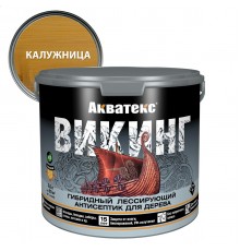 АКВАТЕКС ВИКИНГ антисептик для дерева, гибридный, лессирующий, полуматовый, калужница (2,5л) new