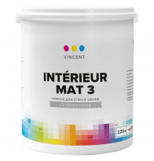 VINCENT I 3 краска акрилатная для внутренних работ, мат, баз А (2,25л)