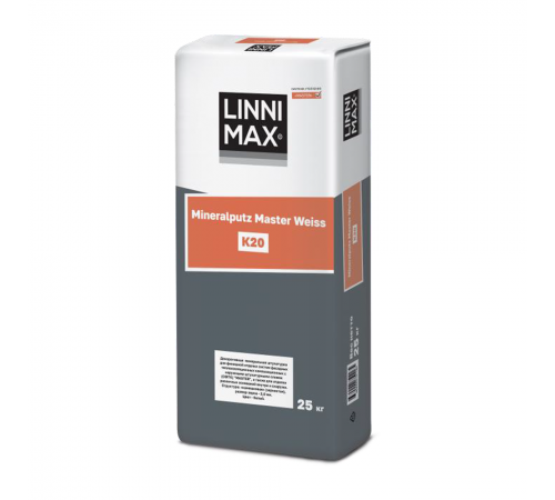 LINNIMAX MINERALPUTZ MASTER WEISS R20 / ЛИННИМАКС МИНЕРАЛПУТЦ МАСТЕР ВАЙС R20 штукатурка декоративная короед 2,0 на цементной основе для внутренних и наружных работ белый (25кг) LINNIMAX MINERALPUTZ MASTER WEISS R20 / ЛИННИМАКС МИНЕРАЛПУТЦ МАСТЕР ВАЙС R20 штукатурка декоративная короед 2,0 на цементной основе для внутренних и наружных работ белый (25кг)