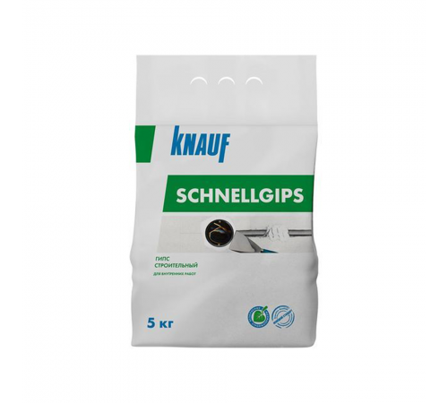 KNAUF SCHNELLGIPS / КНАУФ ШНЕЛЬГИПС гипс строительный быстротвердеющий прочный для внутренних работ (5кг) KNAUF SCHNELLGIPS / КНАУФ ШНЕЛЬГИПС гипс строительный быстротвердеющий прочный для внутренних работ (5кг)