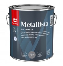 TIKKURILA METALLISTA краска по ржавчине 3 в 1, глянцевая, серый (2,3л)