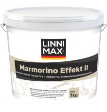 LINNIMAX MARMORINO EFFECT II / ЛИННИМАКС МАРМОРИНО ЭФФЕКТ II штукатурка декоративная интерьерная защитно-отделочная с эффектом натурального камня зерно 0,2мм, белый, 7кг