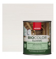 NEOMID BIO COLOR CLASSIC / НЕОМИД БИО КОЛОР КЛАССИК защитная декоративная пропитка на алкидной основе, белый (0,9л)