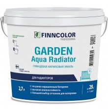 FINNCOLOR GARDEN AQUA RADIATOR / ФИННКОЛОР ГАРДЕН АКВА РАДИАТОР эмаль акриловая для радиаторов глянцевая,  база C, 2,7л