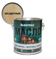 АКВАТЕКС масло для террас, алкидное, матовое, бесцветный, 2,5л