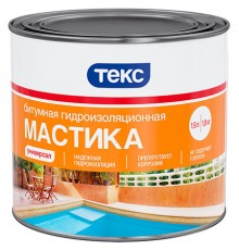 ТЕКС УНИВЕРСАЛ мастика битумно гидроизоляционная, черный (1,8кг)