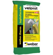 WEBER VETONIT THERM TEPLOFACADE / ВЕБЕР ВЕТОНИТ ТЕРМ ТЕПЛОФАСАД смесь армировочно-клеевая универсальная для любой теплоизоляции 20кг