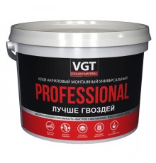 VGT PROFESSIONAL / ВГТ ПРОФЕССИОНАЛ клей монтажный, акриловый, универсальный, белый (0,8кг)