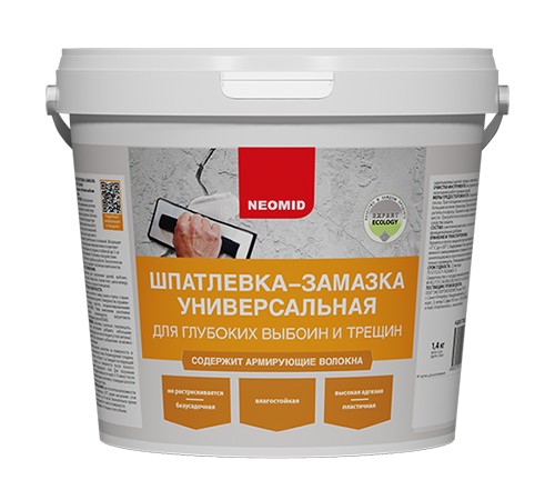 NEOMID шпатлевка замазка универсальная для выбоин и трещин (5кг) NEOMID шпатлевка замазка универсальная для выбоин и трещин (5кг)