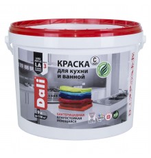 DALI / ДАЛИ краска для кухни и ванной акриловая моющаяся глубокоматовая база С 9 л