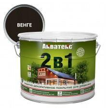 АКВАТЕКС 2 в 1 защит.-декор. покрытие для дерева, алкидное, полумат, лессирующее, венге (9л)