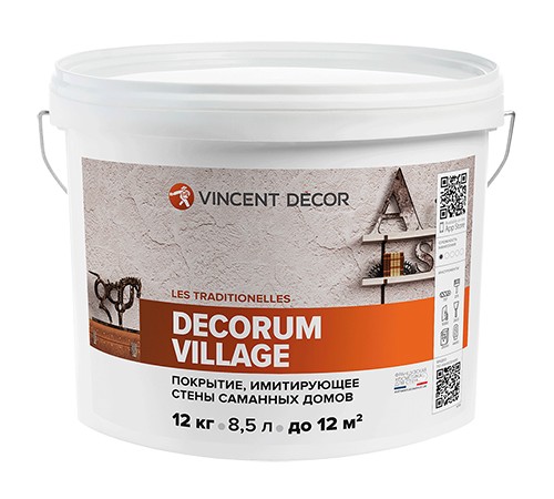 VINCENT DECOR DECORUM VILLAGE эффекты мазанки (12кг) VINCENT DECOR DECORUM VILLAGE эффекты мазанки (12кг)