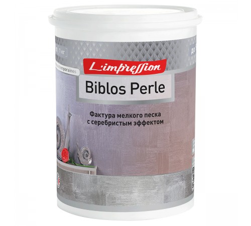 LIMPRESSION BIBLOS PERLE покрытие декоративное с эффектом мелкого серебристого песка (1л) LIMPRESSION BIBLOS PERLE покрытие декоративное с эффектом мелкого серебристого песка (1л)