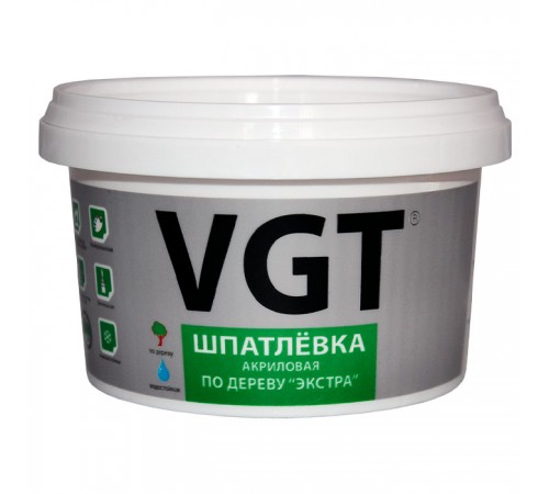 VGT шпатлевка ЭКСТРА по дереву, акриловая, универсальная, лиственница (0,3кг) VGT шпатлевка ЭКСТРА по дереву, акриловая, универсальная, лиственница (0,3кг)
