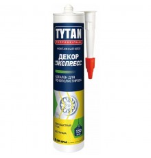 TYTAN PROFESSIONAL / ТИТАН ПРОФЕШИОНАЛ ДЕКОР ЭКСПРЕСС клей монтажный, для лепнины, картридж, белый (310мл)