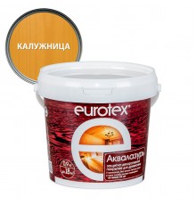 EUROTEX / ЕВРОТЕКС АКВАЛАЗУРЬ лак защит.-декор. для дерева, акриловый, лессирующий, калужница (0,9л)