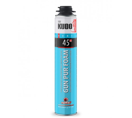 KUDO HOME 45 PROFF / КУДО ХОУМ 45 ПРОФ пена полиуретановая монтажная профессиональная всесезонная (1000мл) KUDO HOME 45 PROFF / КУДО ХОУМ 45 ПРОФ пена полиуретановая монтажная профессиональная всесезонная (1000мл)