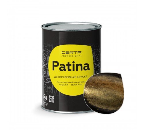 CERTA-PATINA / ЦЕРТА-ПАТИНА декоративная эмаль золото 0,5кг CERTA-PATINA / ЦЕРТА-ПАТИНА декоративная эмаль золото 0,5кг