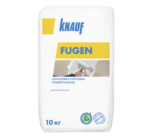 KNAUF FUGEN / КНАУФ ФУГЕН шпаклевка гипсовая универсальная для внутренних работ (10кг) KNAUF FUGEN / КНАУФ ФУГЕН шпаклевка гипсовая универсальная для внутренних работ (10кг)
