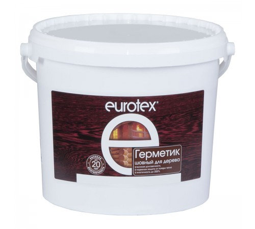 EUROTEX / ЕВРОТЕКС герметик шовный для дерева, акриловый, калужница (6кг) EUROTEX / ЕВРОТЕКС герметик шовный для дерева, акриловый, калужница (6кг)