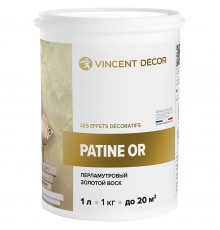 VINCENT DECOR PATINE OR воск перламутровый золотой (1л)