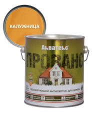 АКВАТЕКС ПРОВАНС антисептик для древесины, лессирующий, полуматовый, калужница (2,5л)