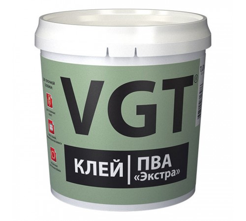 VGT / ВГТ клей ПВА «ЭКСТРА» для дерева, бумаги, картона и кожи (10кг) VGT / ВГТ клей ПВА «ЭКСТРА» для дерева, бумаги, картона и кожи (10кг)