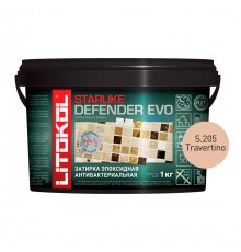 LITOKOL STARLIKE DEFENDER EVO / ЛИТОКОЛ СТАРЛАЙК ДЕФЕНДЕР ЭВО затирка двухкомпонентная, эпоксидная, S.205 travertino, 1кг