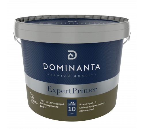 DOMINANTA ExpertPrimer / ДОМИНАНТА ЭкспертПраймер Грунт укрепляющий для внутренних работ (9л) DOMINANTA ExpertPrimer / ДОМИНАНТА ЭкспертПраймер Грунт укрепляющий для внутренних работ (9л)