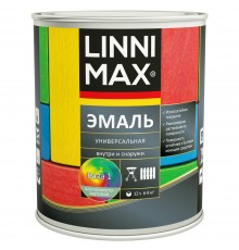 LINNIMAX / ЛИННИМАКС эмаль алкидная универсальная для наружных и внутренних работ шелковисто-матовая база 1 (0,75л)