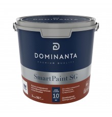 DOMINANTA SmartPaint SG / ДОМИНАНТА СмартПеинт СГ Краска интерьерная многофункциональная суперстойкая полуглянцевая, база BW (3л)