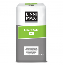 LINNIMAX LEICHPUTZ 270 / ЛИННИМАКС ЛЯЙХТПУТЦ штукатурка выравнивающая сухая для минеральных вертикальных поверхностей атмосферостойкая для наружных и внутренних работ (25кг)