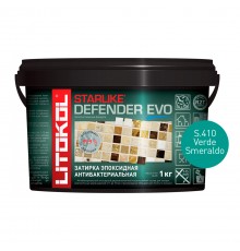 LITOKOL STARLIKE DEFENDER EVO / ЛИТОКОЛ СТАРЛАЙК ДЕФЕНДЕР ЭВО затирка двухкомпонентная, эпоксидная, S.410 verde smeraldo, 1кг