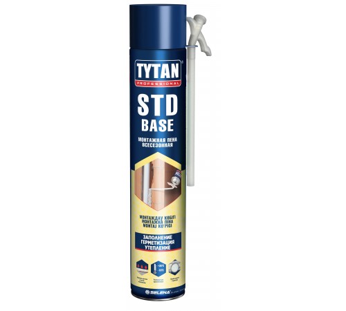 TYTAN PROFESSIONAL STD BASE / ТИТАН ПРОФЕШИОНАЛ СТД БЕЙС пена монтажная всесезонная (750мл) TYTAN PROFESSIONAL STD BASE / ТИТАН ПРОФЕШИОНАЛ СТД БЕЙС пена монтажная всесезонная (750мл)