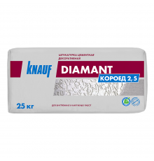 KNAUF DIAMANT KOROED 2,5 / КНАУФ ДИАМАНТ КОРОЕД 2,5 штукатурка цементная декоративная для наружных и внутренних работ белый (25кг)