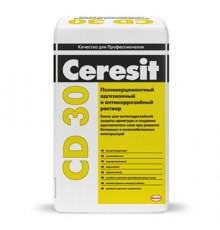 ЦЕРЕЗИТ CD 30 смесь 2 в 1 антикоррозионная, адгезионная для защиты арматуры от коррозии (15кг)