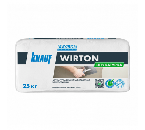 KNAUF WIRTON / КНАУФ ВИРТОН штукатурка цементная защитная тонкослойная для наружных и внутренних работ (25кг) KNAUF WIRTON / КНАУФ ВИРТОН штукатурка цементная защитная тонкослойная для наружных и внутренних работ (25кг)