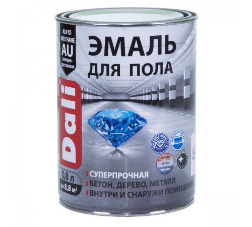 DALI / ДАЛИ эмаль для пола алкидно-уретановая моющаяся база С 0,8 л DALI / ДАЛИ эмаль для пола алкидно-уретановая моющаяся база С 0,8 л